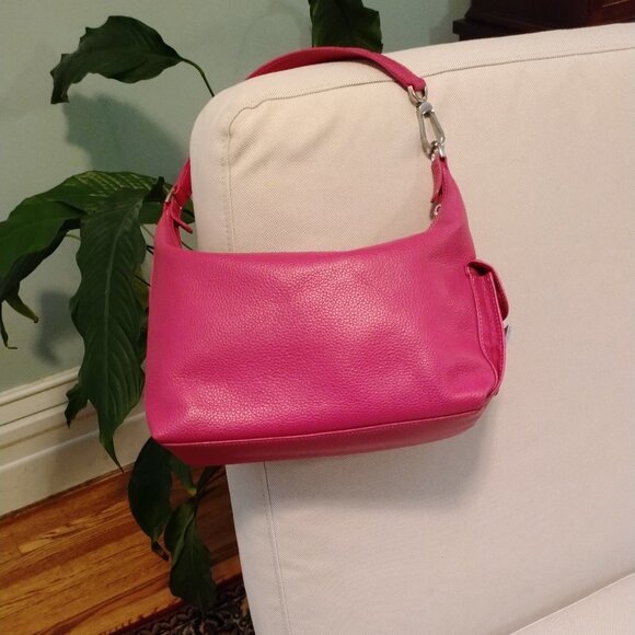 Longchamp Hobo Bag in Pink Pebbled Leather, EUC - Picture 5 of 13